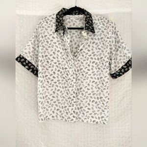 Vintage Oscar De LA Renta Expressions Women's Button Down Shirt See Measurements